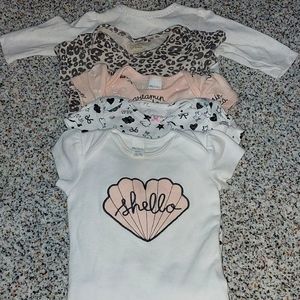 Carter's, PL baby and little me bodysuits 6 month one 6-9